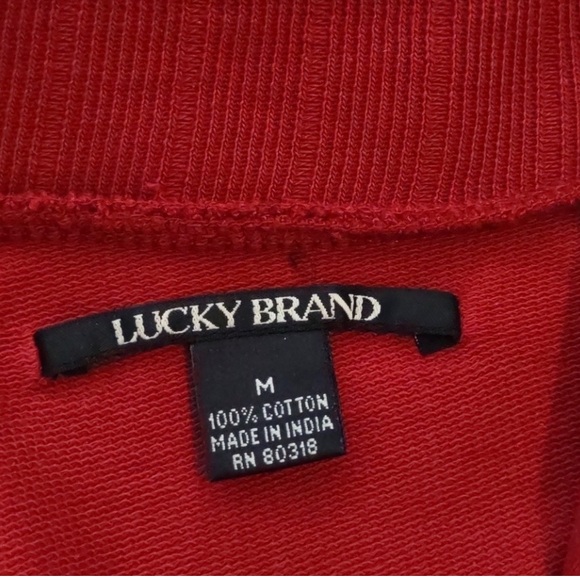 Vintage Lucky Brand Maroon Trench Coat Toggle Button Cardigan, M - Picture 9 of 12